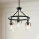 Everett Three Light Chandelier (52377BK)