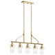 Kichler - 52379NBR - Five Light Linear Chandelier - Everett - Brushed Brass Kichler - 52379NBR - Five Light Linear Chandelier - Everett - Brushed Brass