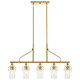 Everett Five Light Linear Chandelier (52379NBR) Everett Five Light Linear Chandelier (52379NBR)