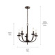 Kennewick Five Light Chandelier (52385OZ)