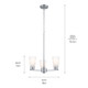Stamos Three Light Chandelier (52435NI)
