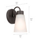 Erma One Light Wall Sconce (52445OZ)