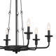 Vetivene Six Light Chandelier (52451BKT)