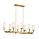 Kichler - 52453NBR - Eight Light Linear Chandelier - Vetivene - Natural Brass Kichler - 52453NBR - Eight Light Linear Chandelier - Vetivene - Natural Brass