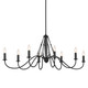 Freesia Eight Light Linear Chandelier (52457BKT)