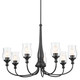 Melis Seven Light Chandelier (52469BK)
