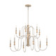Kichler - 52472NI - 12 Light Chandelier - Karthe - Brushed Nickel