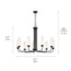 Truby Nine Light Chandelier (52481BK)
