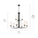 Truby Nine Light Chandelier (52482BK)