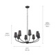 Adeena Eight Light Chandelier (52509BK)