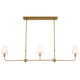 Pallas Three Light Linear Chandelier (52519BNB)