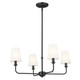 Kichler - 52520BK - Four Light Chandelier - Pallas - Black