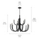 Odensa 15 Light Chandelier (52552BK)