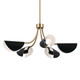 Arcus Five Light Chandelier/Semi Flush (52558CPZBK)
