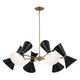 Phix 12 Light Chandelier (52566CPZBK)