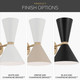Phix Two Light Wall Sconce (52570CPZWH)