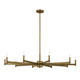 Kichler - 52613NBR - Ten Light Chandelier - Erzo - Natural Brass