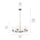 Winslow Six Light Chandelier (52616NI)