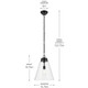 Marsailli One Light Pendant (52662BKCLR)