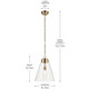 Marsailli One Light Pendant (52662CPZCLR)