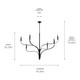 Livadia Six Light Chandelier (52674BK)