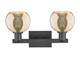 Arcadia Two Light Bath Vanity (716-2W-BK-G128-6)