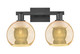Innovations - 716-2W-BK-G128-8 - Two Light Bath Vanity - Arcadia - Matte Black
