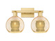 Innovations - 716-2W-SG-G128-8 - Two Light Bath Vanity - Arcadia - Satin Gold