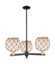 Innovations - 716-3CR-BAB-G121-8RB - Three Light Pendant - Arcadia - Black Antique Brass