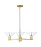 Innovations - 716-3CR-SG-G132 - Three Light Pendant - Arcadia - Satin Gold