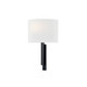 Justice Designs - FAB-4332-WHTE-MBLK - One Light Wall Sconce - Textile - Matte Black