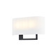 Textile Three Light Wall Sconce (FAB-4334-WHTE-MBLK)
