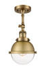 Innovations - 201F-BB-HFS-62-BB - One Light Semi-Flush Mount - Franklin Restoration - Brushed Brass