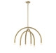 Meridian - M100115NB - Six Light Chandelier - Natural Brass