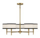 Meridian - M10011NB - Five Light Chandelier - Natural Brass