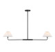 Meridian - M100122MBK - Two Light Linear Chandelier - Matte Black