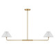Two Light Linear Chandelier (M100122NB)