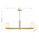 Two Light Linear Chandelier (M100124NB)