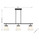 Three Light Linear Chandelier (M100125MBK)