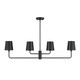 Four Light Linear Chandelier (M100127MBK)