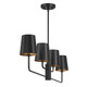 Four Light Linear Chandelier (M100127MBK)