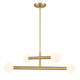 Meridian - M100133NB - LED Chandelier - Natural Brass