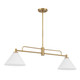 Two Light Linear Chandelier (M100136NB)