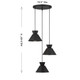 Three Light Chandelier (M100139MBK)