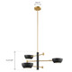 Three Light Chandelier (M100143MBKNB)