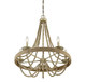 Meridian - M10014-97 - Five Light Chandelier - Mchan - Natural Wood with Rope