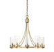 Meridian - M10018NB - Five Light Chandelier - Mchan - Natural Brass