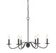 Meridian - M10042AI - Six Light Chandelier - Mchan - Aged Iron