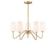 Meridian - M10060NB - Five Light Chandelier - Mchan - Natural Brass