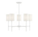 Meridian - M10067BQW - Five Light Chandelier - Bisque White Meridian - M10067BQW - Five Light Chandelier - Bisque White